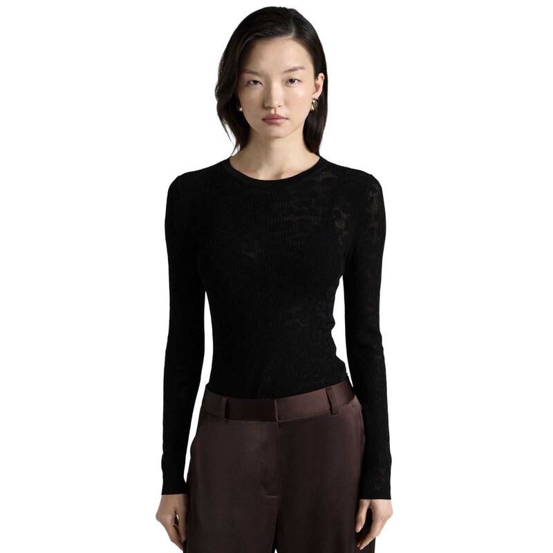 Cue Lace Knit Long Sleeve Tee image number 4